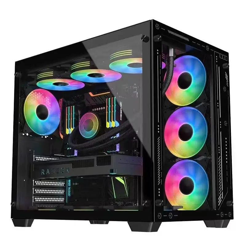 New Fashion Hot Sale Desktop ATX/M-ATX/ITX Case High Quality Gaming Computer Case With RGB Cooling Fans