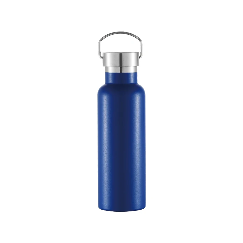 Customized logo stainless steel vacuum insulated wide mouth custom gym water bottle thermal flask with handle