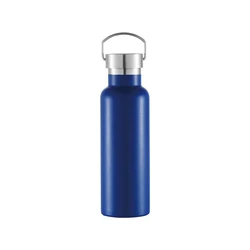 Customized logo stainless steel vacuum insulated wide mouth custom gym water bottle thermal flask with handle