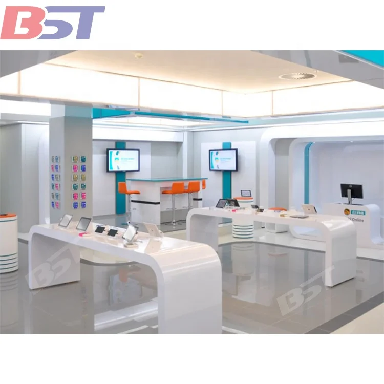 Custom High Quality Artificial Stone Retail Display Stands Retail Display Racks Shopping Cashier Desk