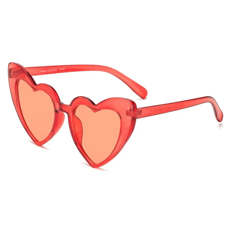 17070 Fashion Cute Women Heart-shaped Beautiful Sunglasses 2021