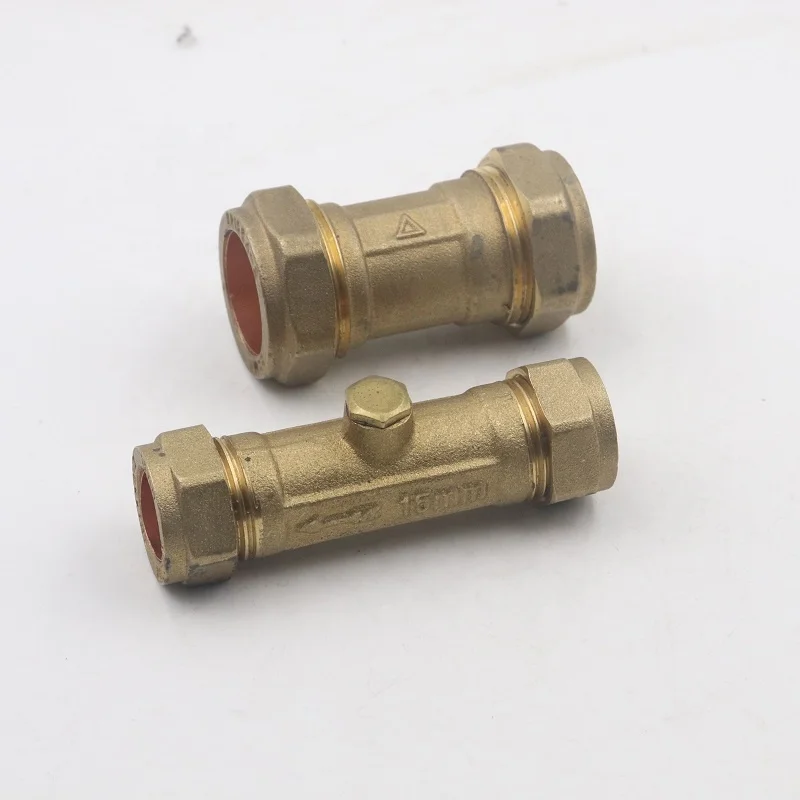 DN15 brass check valve with  Y type strainer