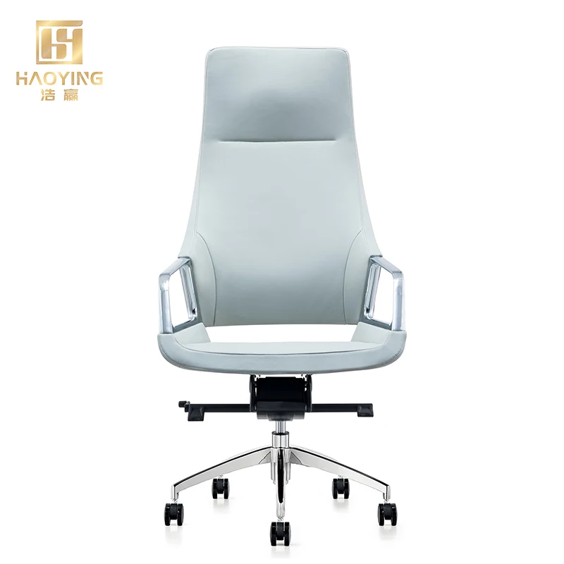 Popular Promotional Practical High Back Dining Genuine Swivel Barrel Leather Chair Aluminum Modern Swivel Chairs without Wheels