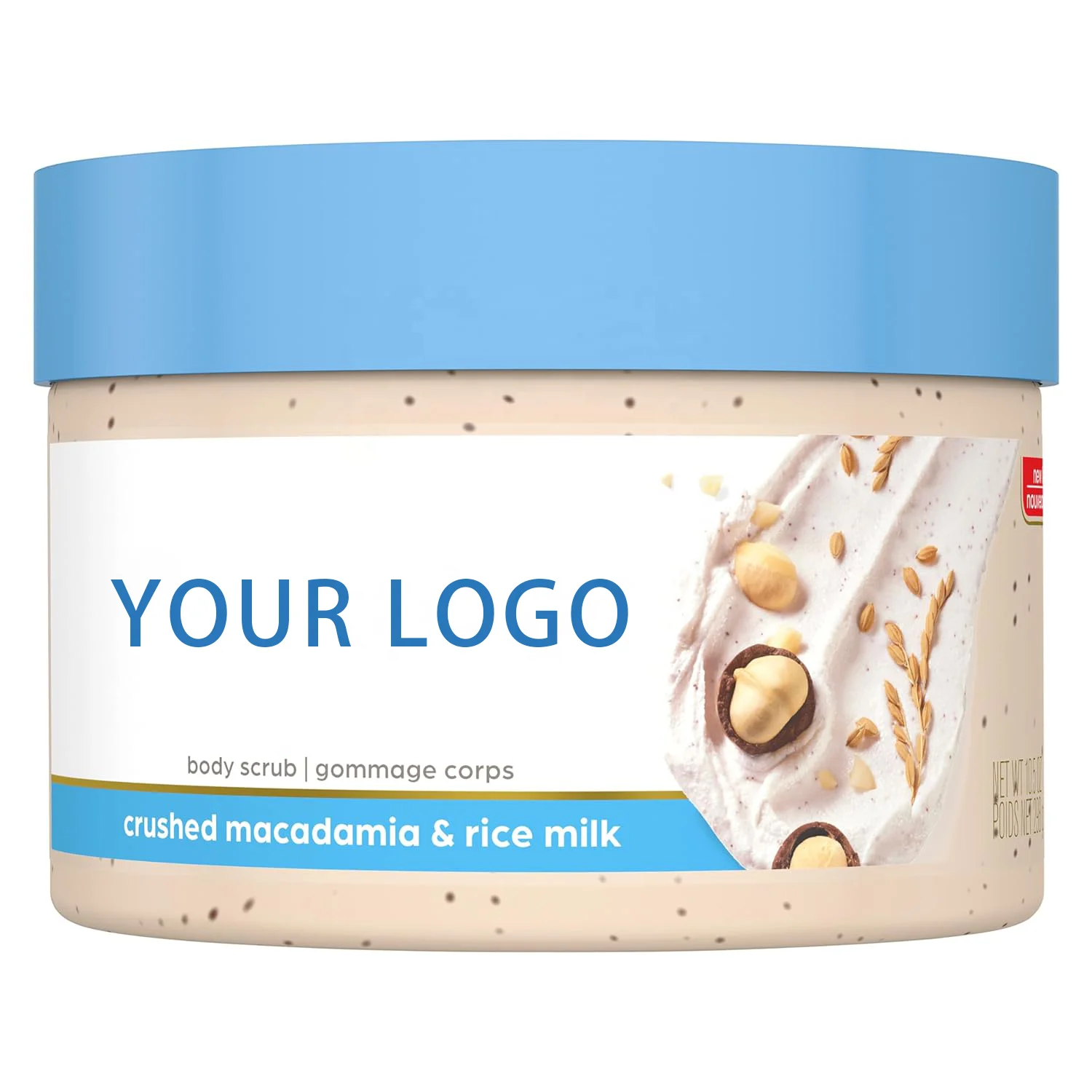 OEM Moisturizing and Exfoliating  Sea Salt and Coconut Milk Body Scrub