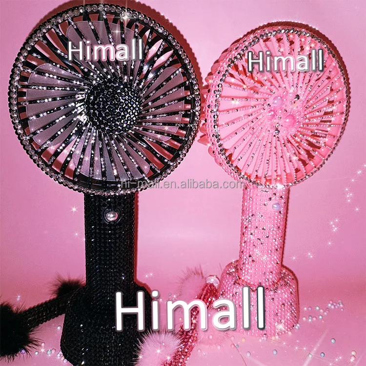 Mini Air Blower Dryer Usb Rechargeable Lash Fans Diamond Eyelash Fan Dryer/pink White Diamond Air Condition Fan for Eyelashes