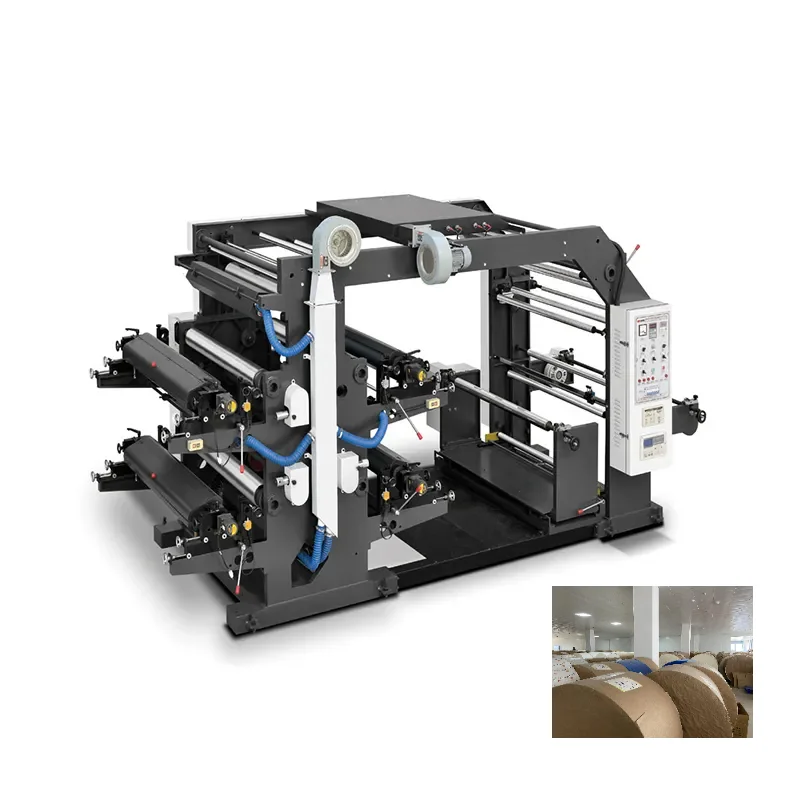100m/min 4 Color  Flexo Label Printing Machine High Speed Flexographic Printing Machine