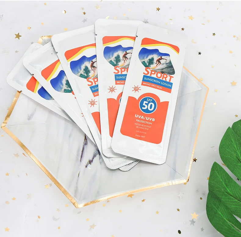 OEM Sunscreen SPF 50 Anti-UV Body Private Label Disposable Bag Sun Screen Cream Organic Waterproof Sports Mineral Sunscreen