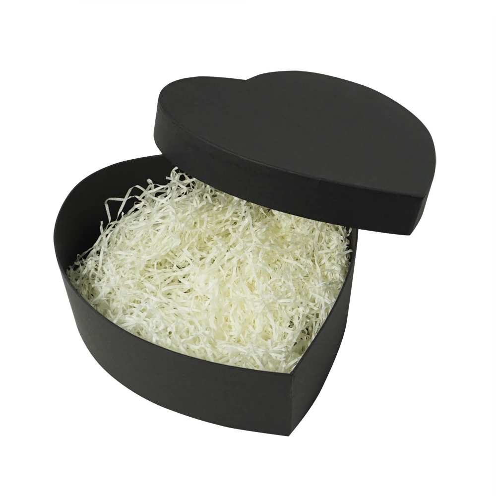 Black Paper Heart Shaped Soap Cardboard Box for Valentine's Day Wedding Candy Flower First Period Gift Packing Box