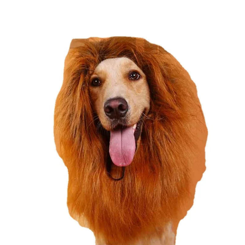 
 Костюм для собаки, Забавный костюм для домашнего питомца, парик Львиной гривы, наряд для кошек и собак, шарф-глушитель с ушками, одежда для домашнего питомца, платье для кошки  