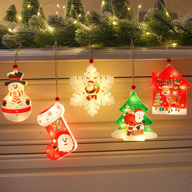 Hot Selling Amazon Creative 3d Hanging Led Decoration Lights Room Modeling Bedroom Holiday Christmas Lights