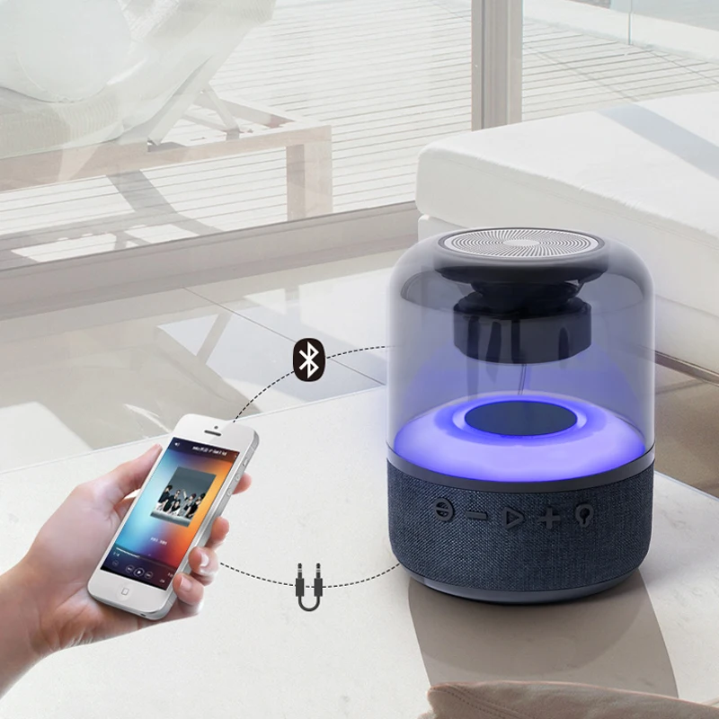 JY-02 Transparent light 2.1 channel 20W high power wireless speaker