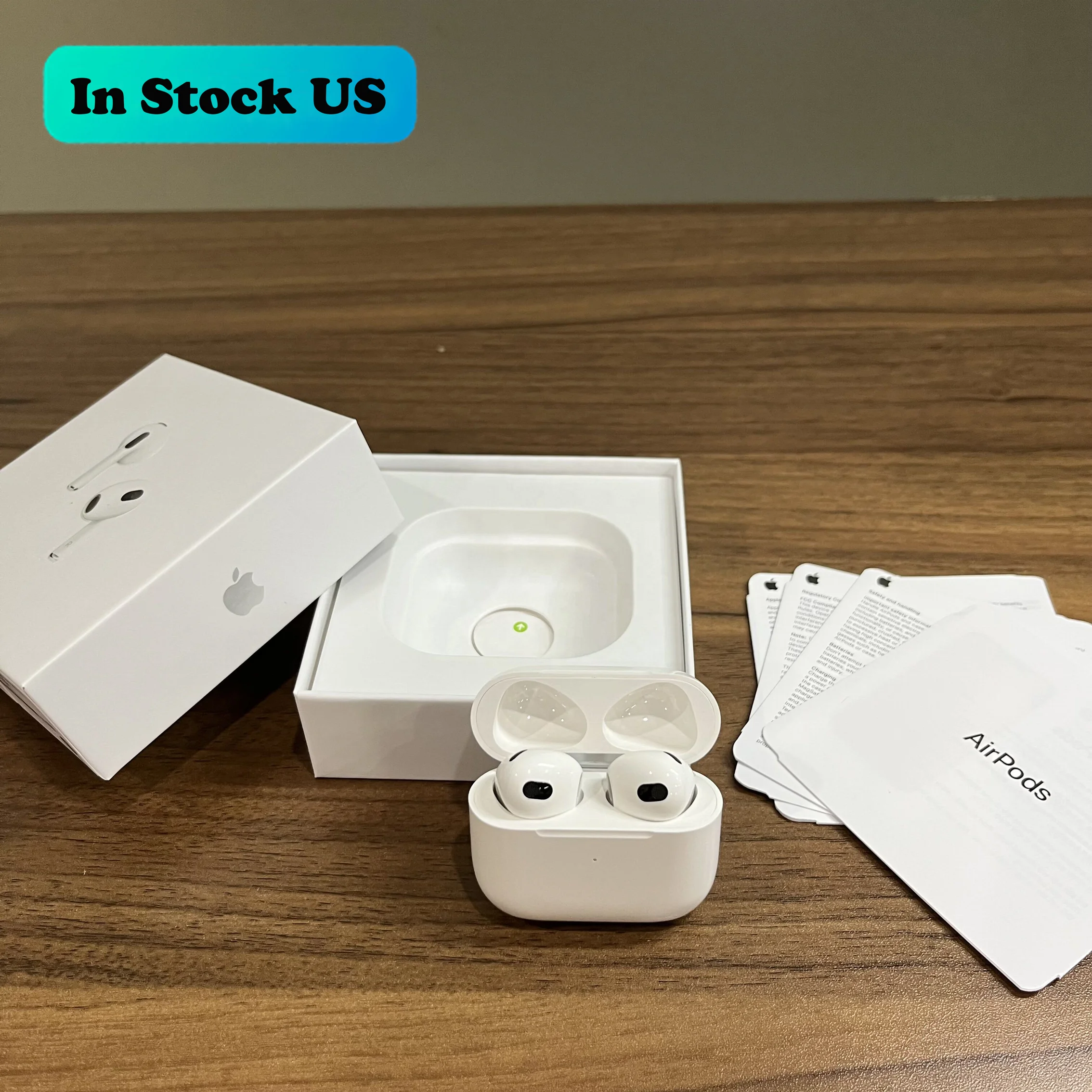 US Warehouse Original Logo Strong Bass Lux Clone Airoha Air 3 Gen 2 3 Pro TWS ANC Wireless Earbuds Airpodes Pro