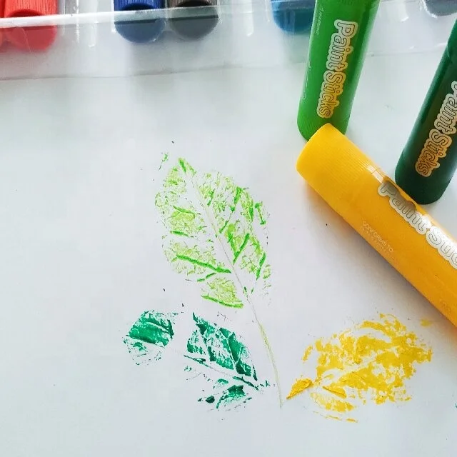 MeiduGaga 12 Pastel colors Mess Free Water Based Poster Solid Tempera Paint Sticks Crayon