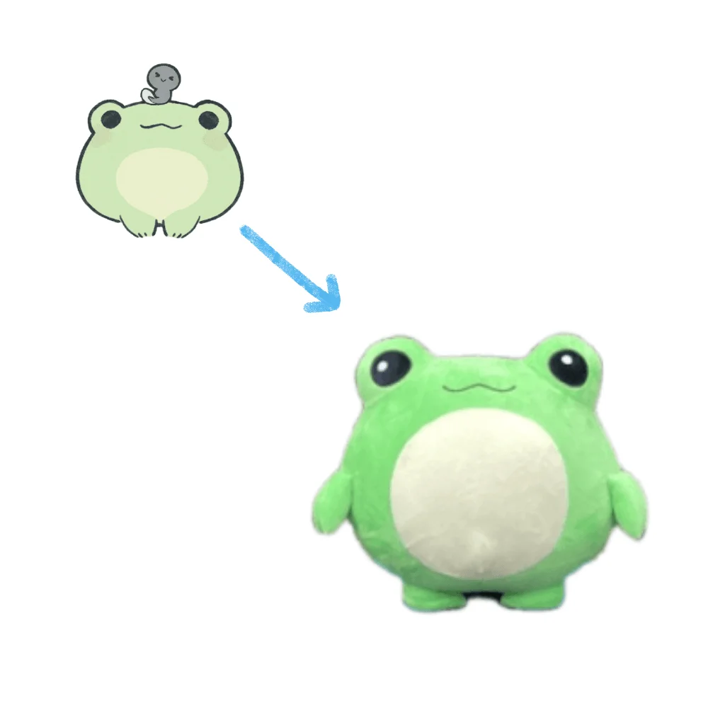 Custom Design Cute Soft OEM ODM Comic-con Stuffed Animals Green Frog Plush Toy Keychain Plushies Doll