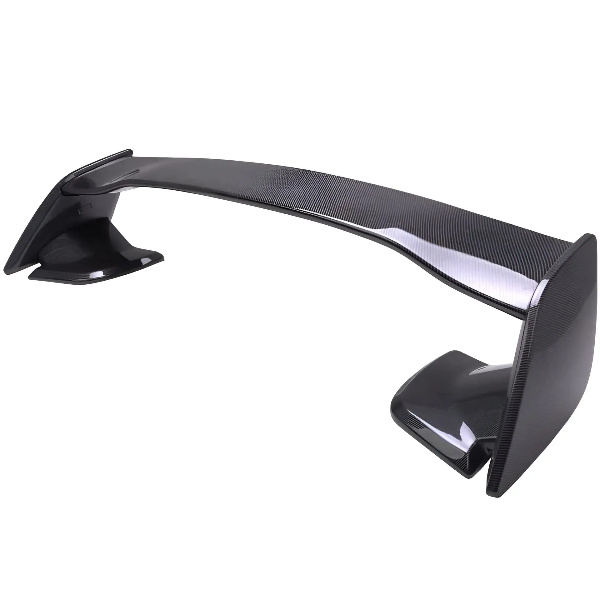 High Quality Fit For Subaru WRX STI 2015-2019 Glossy Carbon Fiber Rear Roof Boot Tailgate Trunk Spoiler Wing Flap Trim