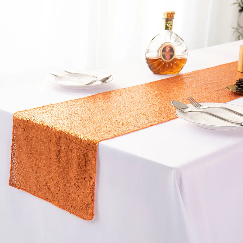 Table Runner Linen For Weddings Silver Sequin Table Runner