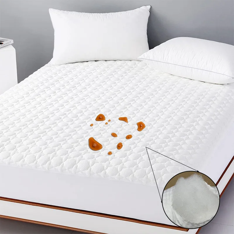 Wholesale full king size microfiber bed sheet protector de colchon cubre colchon quilted tpu waterproof mattress protector cover