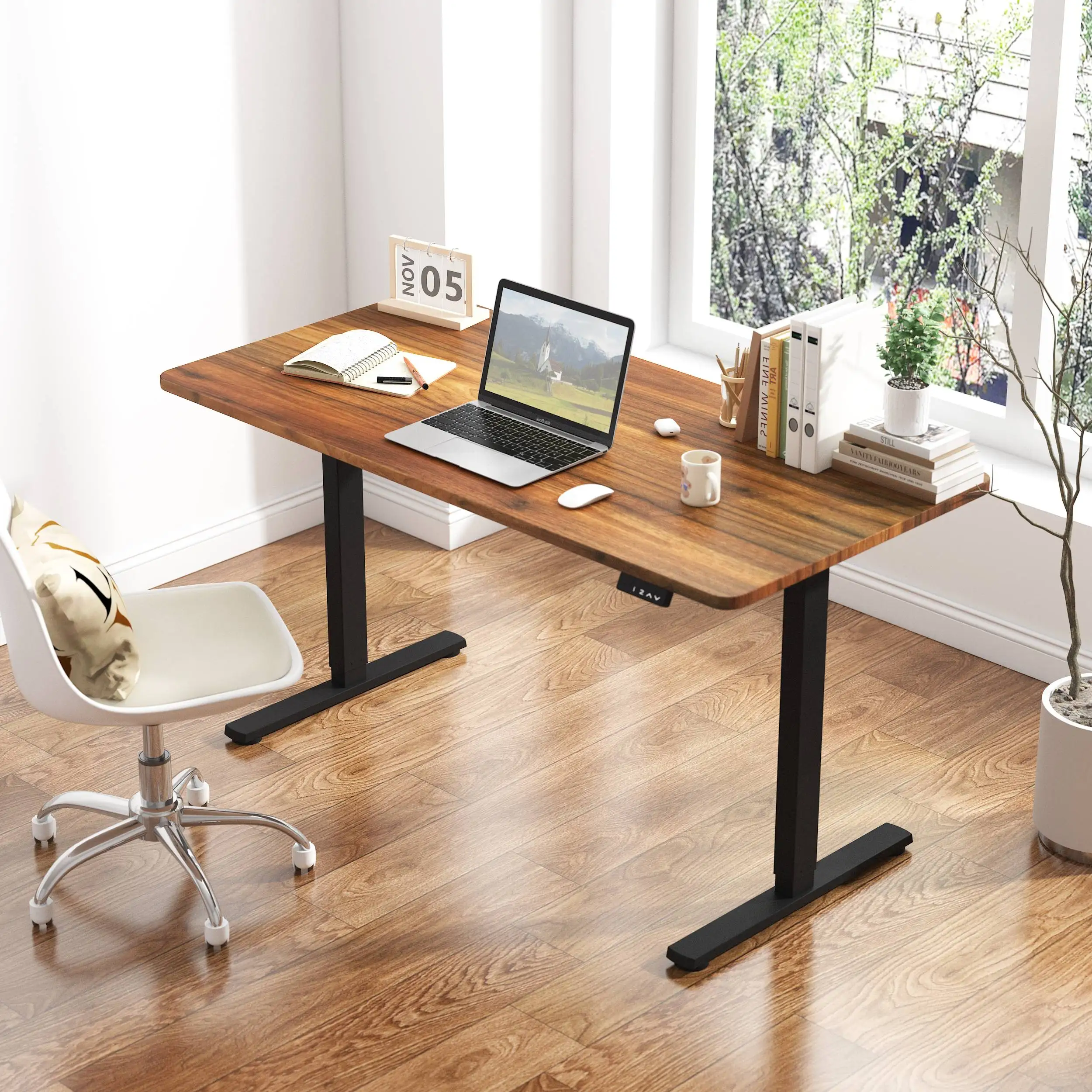 New Popular Ergonomic Single Motor Electric Sit-stand Table Desk Height Adjustment Metal 2 Stages Leg for home
