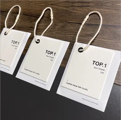 Оптовая продажа, подвесные бирки на заказ, бумажные бирки для одежды, собственный логотип