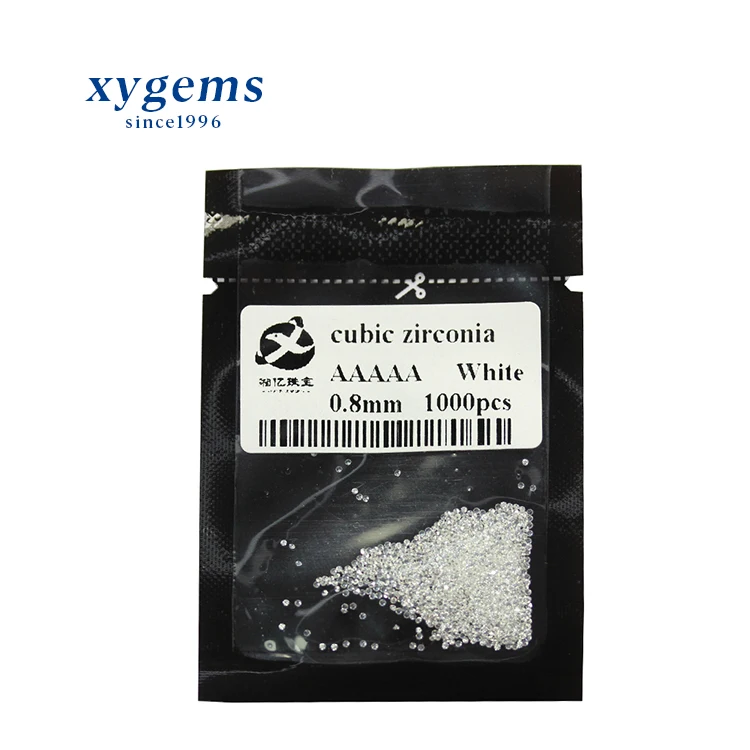 Hot selling 0.8mm AAA/AAAAA Grade Round Shape White Gemstone Zircon