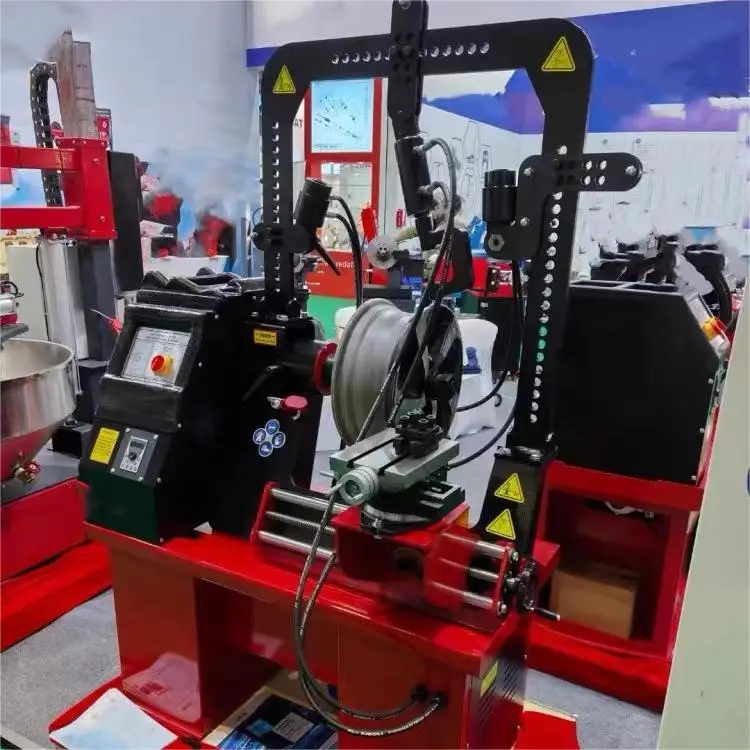 Aluminum alloy rim straightening machine UE-695 wheel rim straightener with lathe repair wheel hub machine