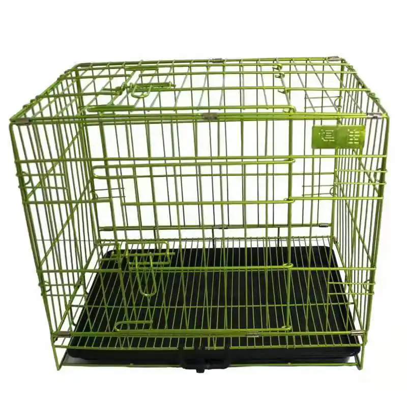 Wholesale Multiple Sizes Black Metal Dog Stainless Steel Durable Outdoor Large Folding pet cages carriers
