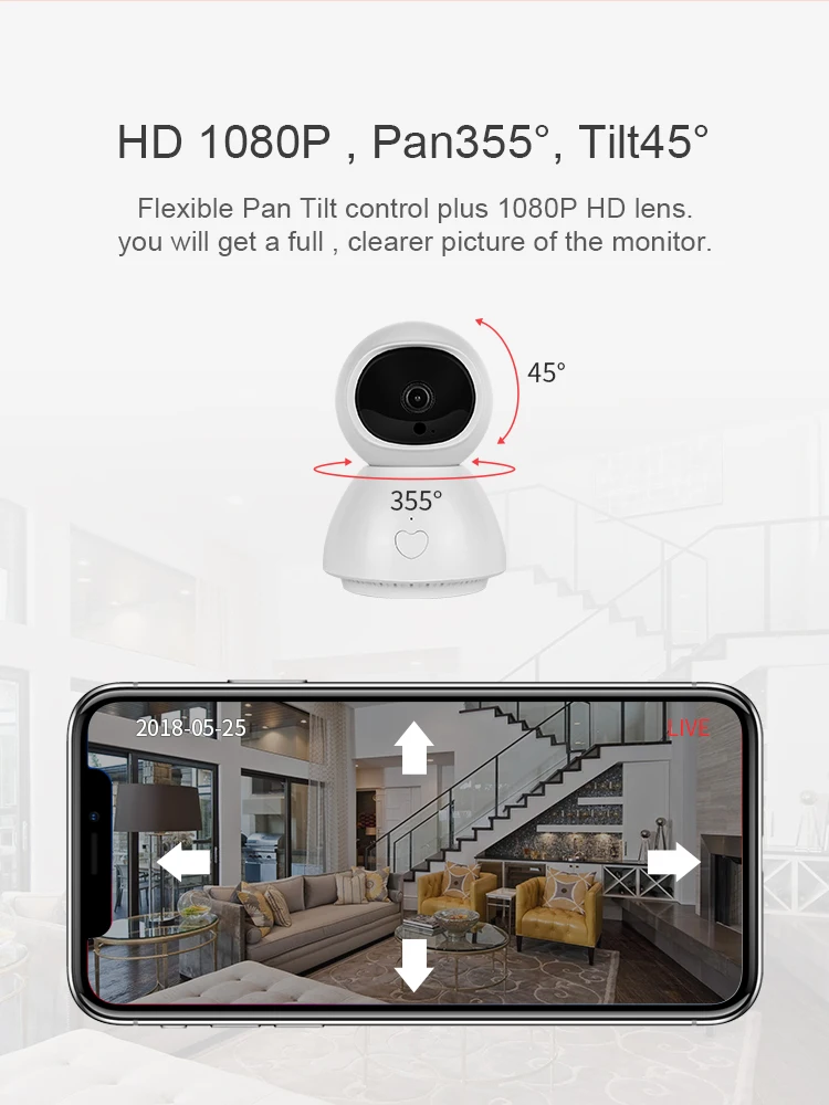  Tuya smart home HD Беспроводная камера оптовая продажа Детские Уход TUYA