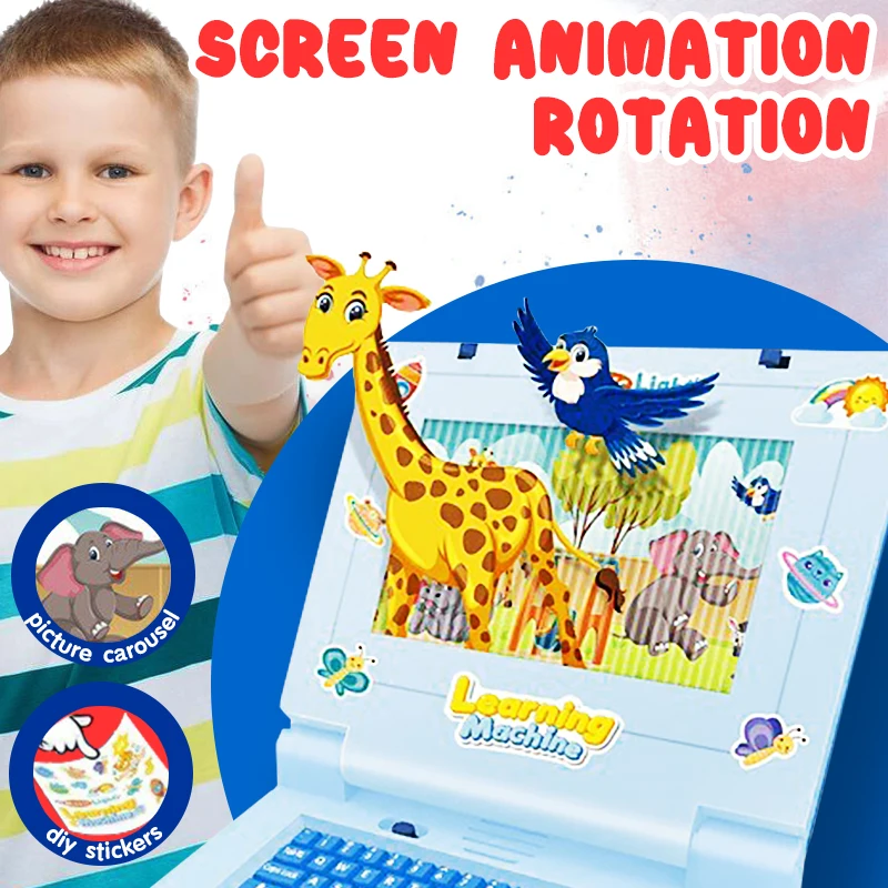 KUNYANG portable computer musical lights intelligent machine infant toddler laptop toy educational toys kids learning