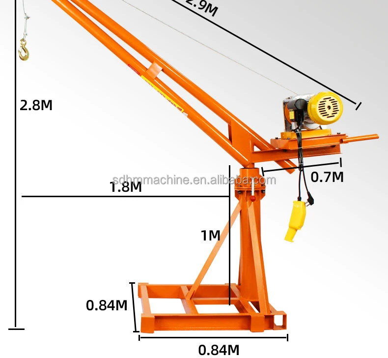 Factory Cheap Price Portable Construction Crane Mini Electric Jib Crane