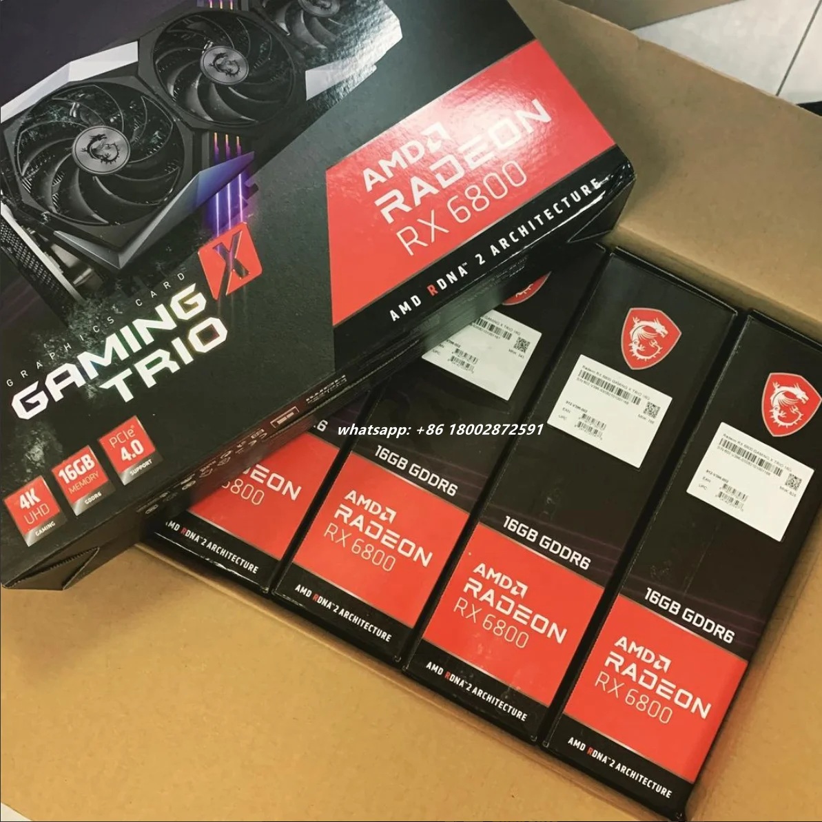 Brand new graphics card AMD Radeon RX 6800 XT msi video card xfx GPU sapphire 6800xt platinum 16GB gaming 256bit