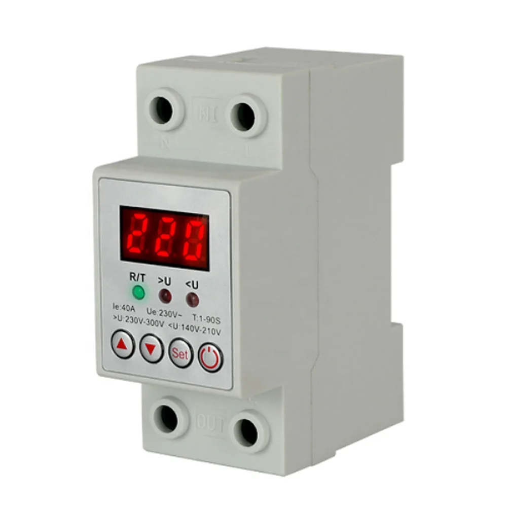 Автоматическая защита от перенапряжения и тока на Din-рейку AC 2P 1-63A микро-Защита от напряжения