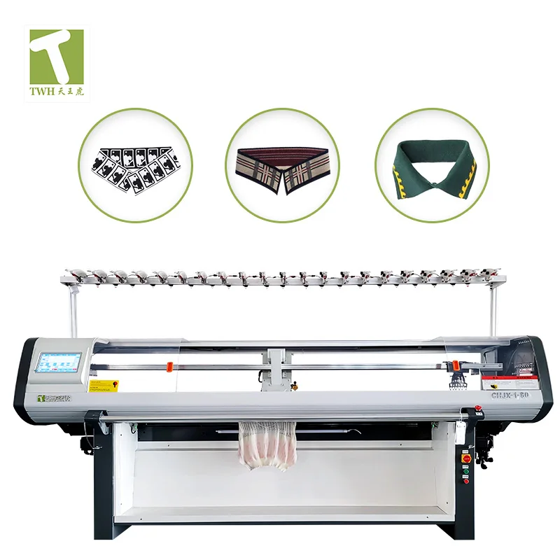 TWH China Nice brand fully automatic computerized Flat Collar cuffs Knitting Machine