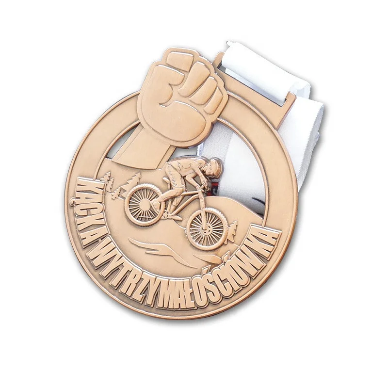 Custom Hollow Sport Trophies Metal Bike Cycling Bicycle Ride Medal Metal Bicycle Cycling Race Award Sport Medal