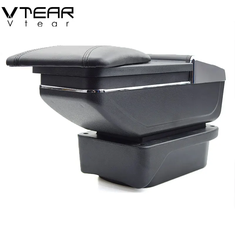 Vtear Armrest Interior Center Console Storage Box Arm Rest Car-Styling Decoration Accessories Parts organizer For toyota verso