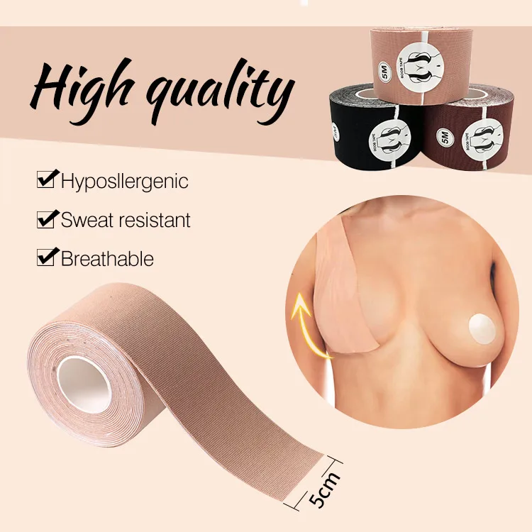 hypollergenic reusable push up medical grade breast tape boob lift tape high quality