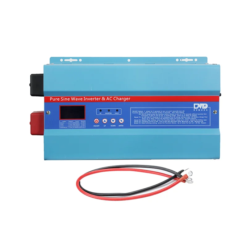 1000w 1500w 2000w 3000w 5000w 6000w Heavy Duty DC 12v 24v 48v 60v to AC 220v Solar Energy System Pure Sine Wave Power Inverter
