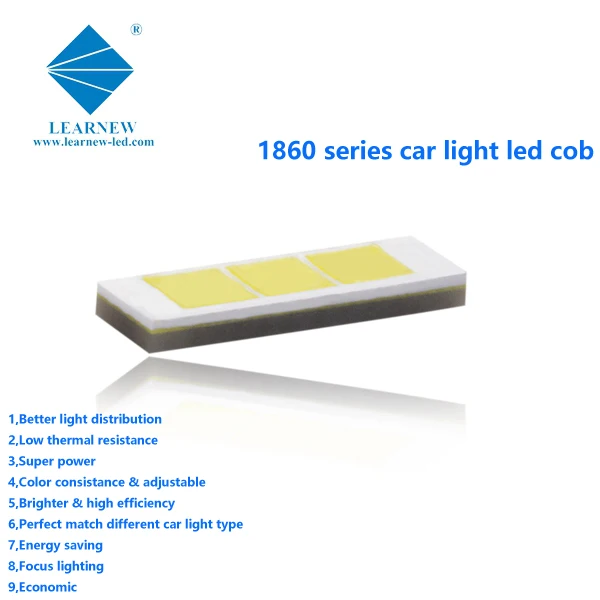 New product 10W 1860 6000-7000K car head light led cob chip hot sales