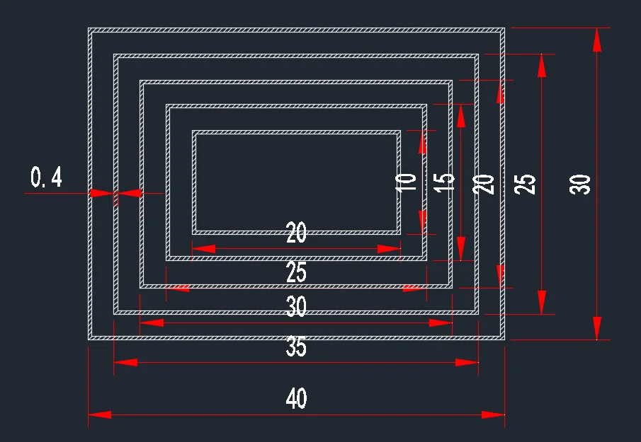 Extrusion Aluminium alloy  profile 6063-T5 thin wall thickness from 0.3-0.6mm  square tube material aluminum