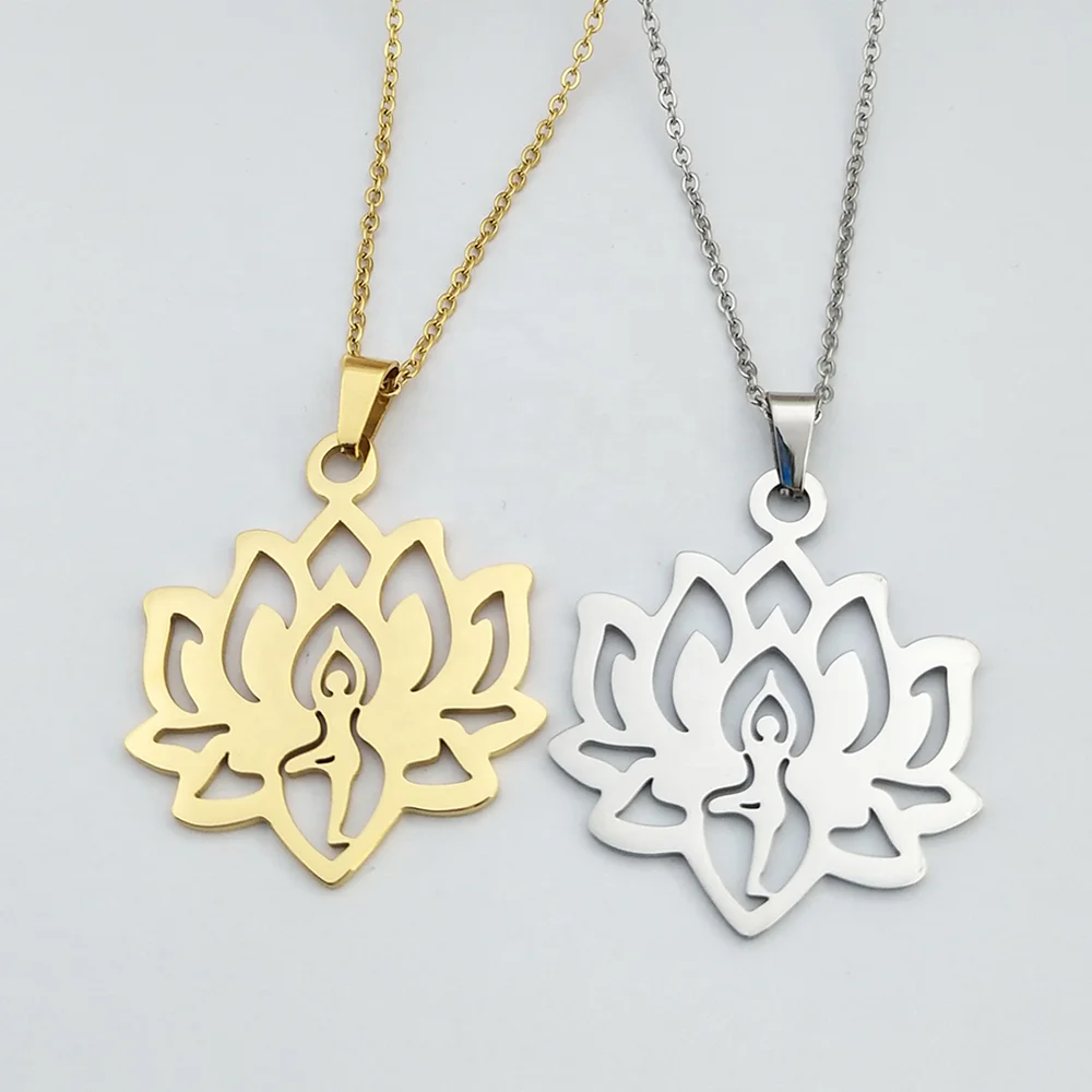 Yoga Necklace Tamil OM Pendant Collar De Moda 7 Chakras Necklace Gift For Girls Yoga Pendant Moissanite Necklace