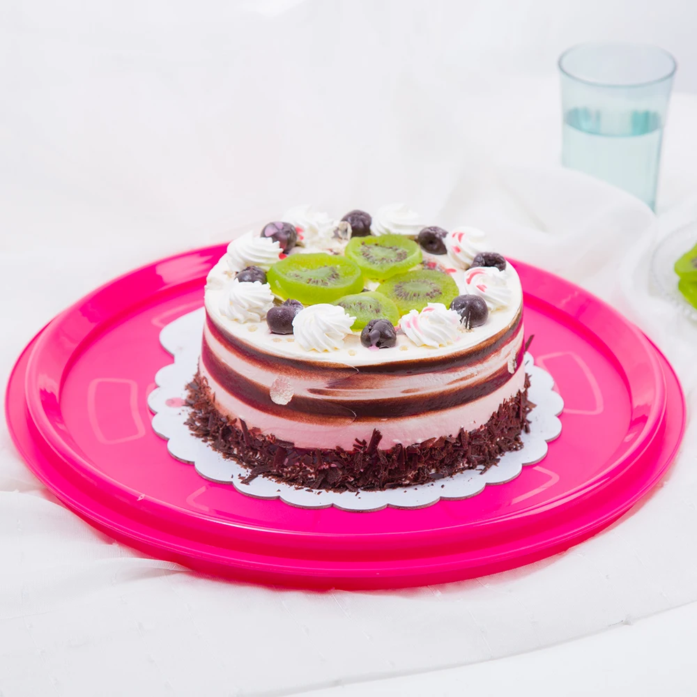 High quality custom color clear round plastic cake container