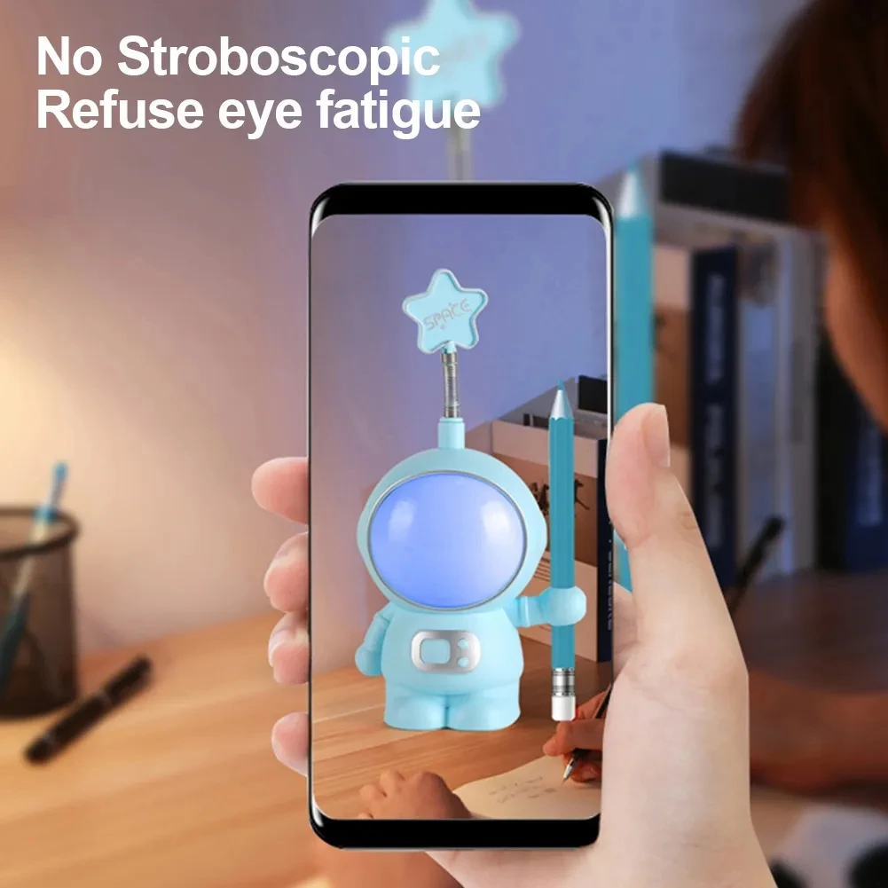 Desktop Ornaments Lamp Astronaut USB Rechargeable Night Light Table Lamp With Pencil Sharpener Reading Desk Lamp