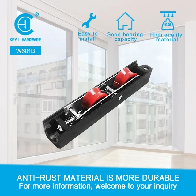 Wholesale Africa Market W601B Plastic Iron Wheel Sliding Window Nylon Roller