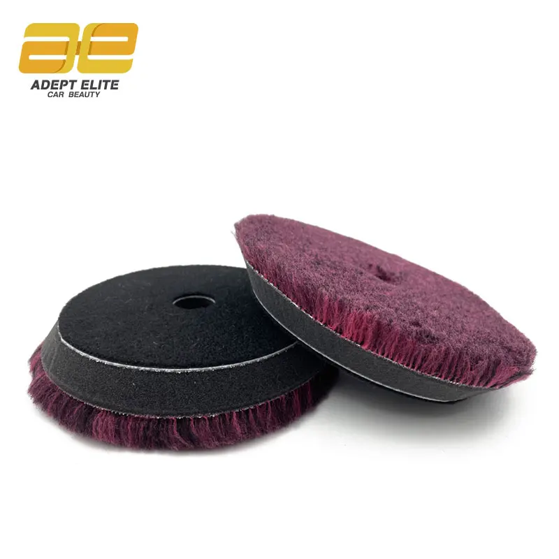
Sumeite Maroon Buffing Wool Pad 5 inch 100% Wool Dual Action Polisher Pas for Car Polishing 