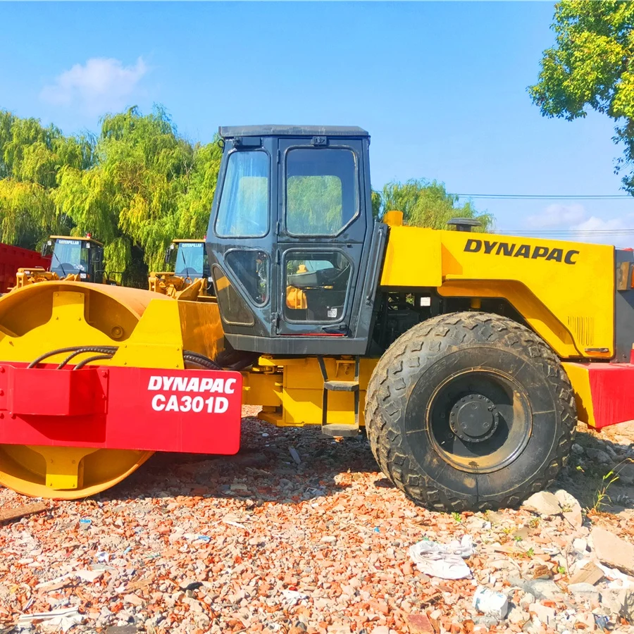  Used Dynapac CA301 D Road Construction Machinery Single Drum Vibratory Roller Compactor Three Wheel