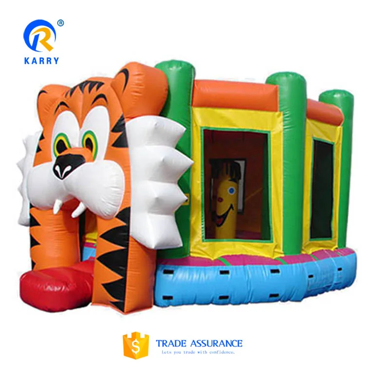 Karry Funny Inflatable Bounce Bouncy Castle Inflatable tiger Castle Bouncy Jumping Bouncer Tiger Bouncy Castle Bounce House