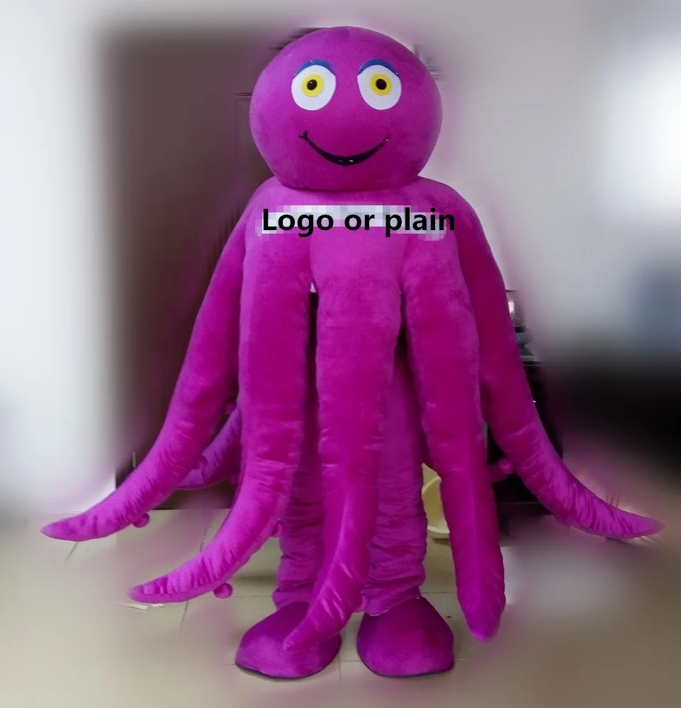 Purple plush octopus mascot costume for adult funny party event festival nice quality octopus mascot costume