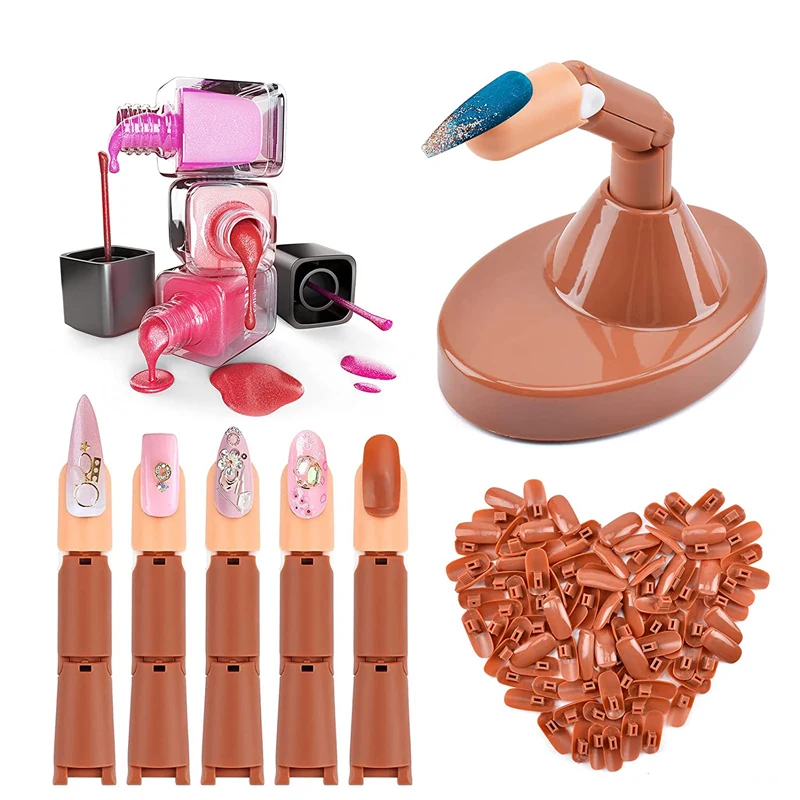 Wholesale Train Acrylic Middle Fingers For Nail Art Beginners False Hand Display Model Nail Training Practice Finger