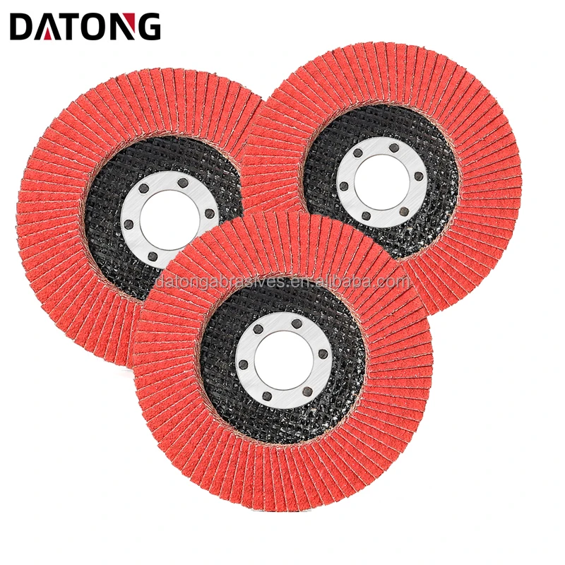 Datong factory 5*7/8 inch 125*22mm Ceramic Cloth Flap Disc Grit 36 abrasives wheel grinding disc  for Metal and Stainless Steel