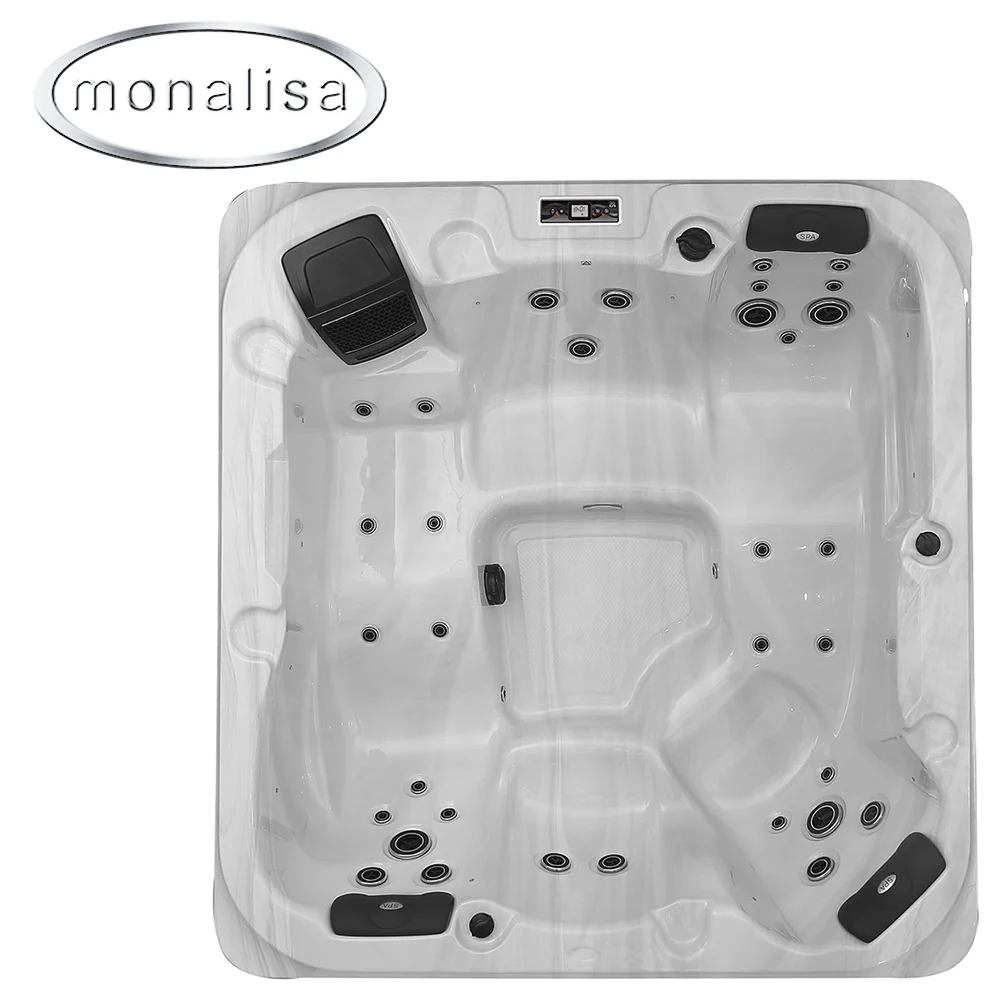 Monalisa Special Price Five People Use Light Luxury whirlpool acrylic bathtub Family Outdoor Hot Tub