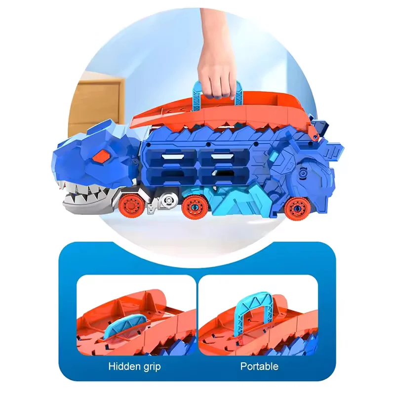 Transformed T-Rex Dinosaur Car Toy - Hot, Safe, Colorful, Holiday Fun